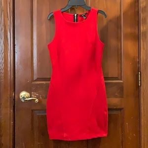 Red fitted dress